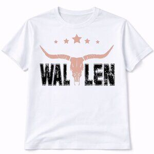 Wallen Bull Skull Graphic T Shirt Trendy Boutique Style Tee Womens Gift White